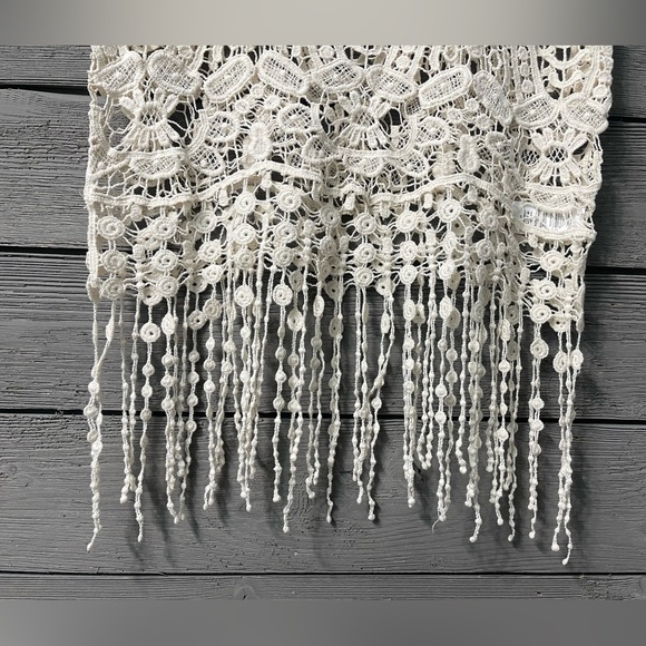 Phase One Boho Cream 100% Cotton Crochet Sleeveless Top Sz M Medium - Picture 6 of 8